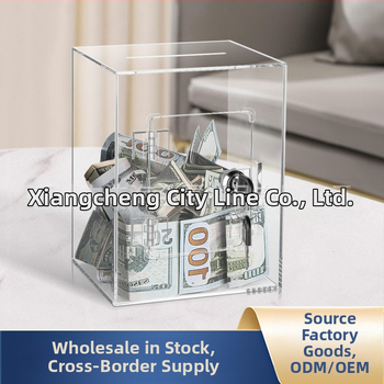 Prozirni akrilni štednjak s ključem, kuboidnog oblika i prilagodljivim logotipom