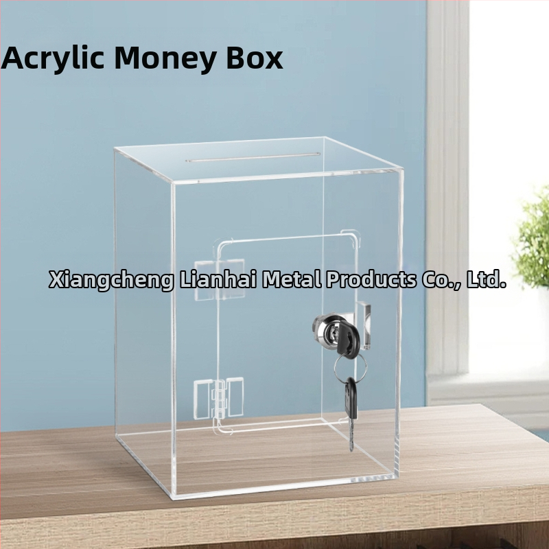 Prozirni akrilni štednjak s ključem, kuboidnog oblika i prilagodljivim logotipom