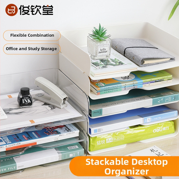 Πλαστικό ράφι αρχείων γραφείου με 6 επίπεδα για επιφάνεια εργασίας