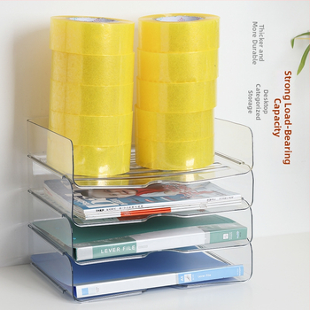 Πλαστικό ράφι αρχείων γραφείου με 6 επίπεδα για επιφάνεια εργασίας