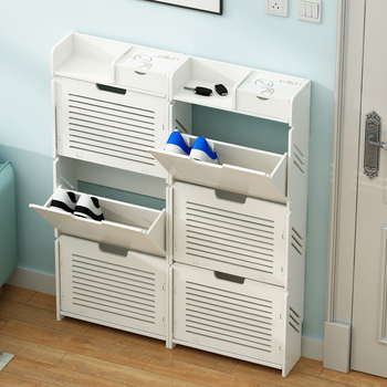 Πολλαπλών επιπέδων ραφι παπουτσιών για είσοδο, πλαστικό, μοντέλο 12, χώρο 41, αδιάβροχο και ανθεκτικό σε μούχλα, προσαρμόζεται σύμφωνα με τα σχέδια