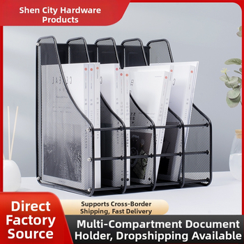 Metalni držač za datoteke – stolni organizator, četverostruka montaža, model Quadruple Assembly