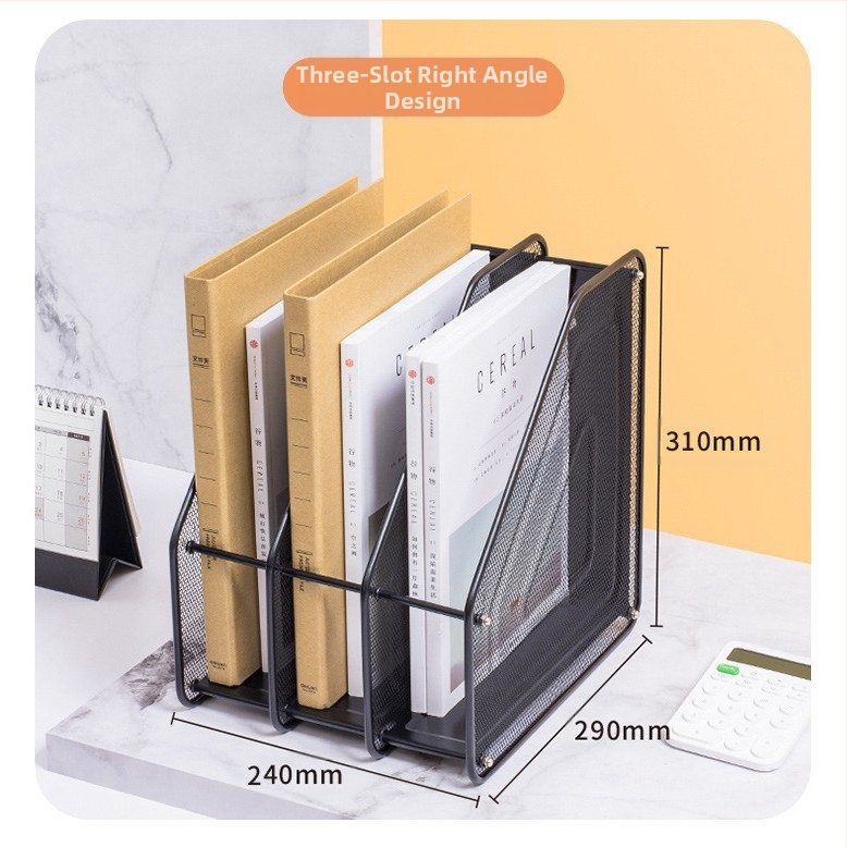 Metalni držač za datoteke – stolni organizator, četverostruka montaža, model Quadruple Assembly