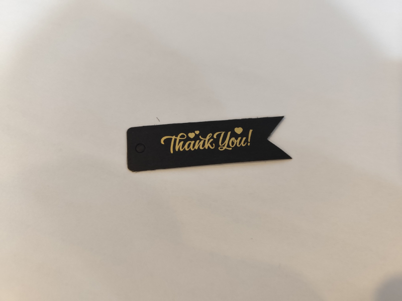 Хангтаг за Свети Валентин – картичка за пожелания от крафт хартия, офсетен печат, 100 листа в пакет, персонализирана