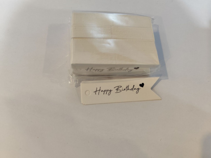 Хангтаг за Свети Валентин – картичка за пожелания от крафт хартия, офсетен печат, 100 листа в пакет, персонализирана