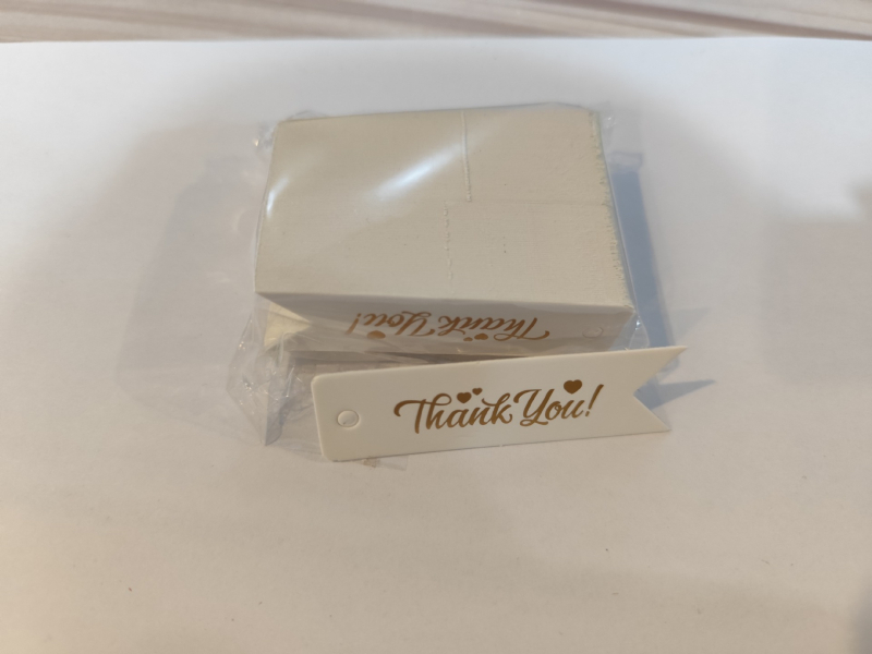 Хангтаг за Свети Валентин – картичка за пожелания от крафт хартия, офсетен печат, 100 листа в пакет, персонализирана