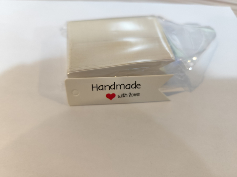 Хангтаг за Свети Валентин – картичка за пожелания от крафт хартия, офсетен печат, 100 листа в пакет, персонализирана