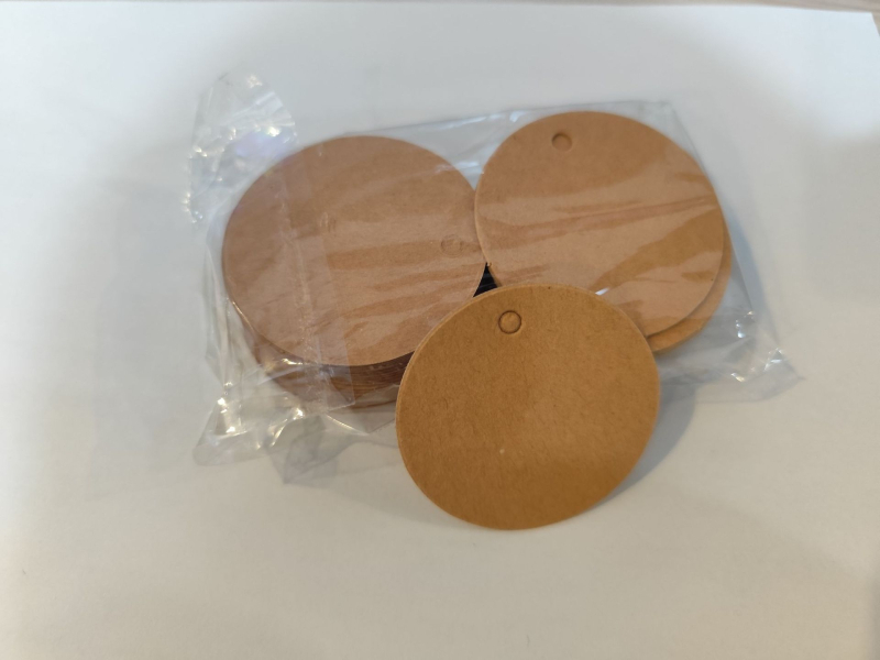 Хангтаг за Свети Валентин – картичка за пожелания от крафт хартия, офсетен печат, 100 листа в пакет, персонализирана