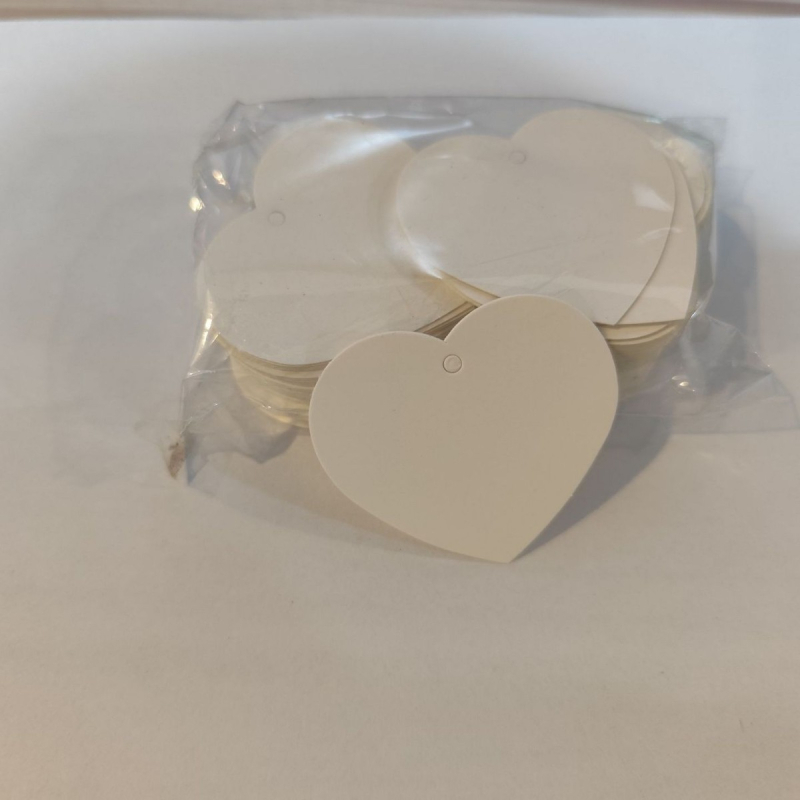 Хангтаг за Свети Валентин – картичка за пожелания от крафт хартия, офсетен печат, 100 листа в пакет, персонализирана