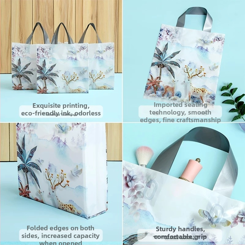 Опаковъчна торба за детски дрехи с карикатурен дизайн – двойнослойна конструкция, дебелина 12 коприна, нов материал, висок обем на производство