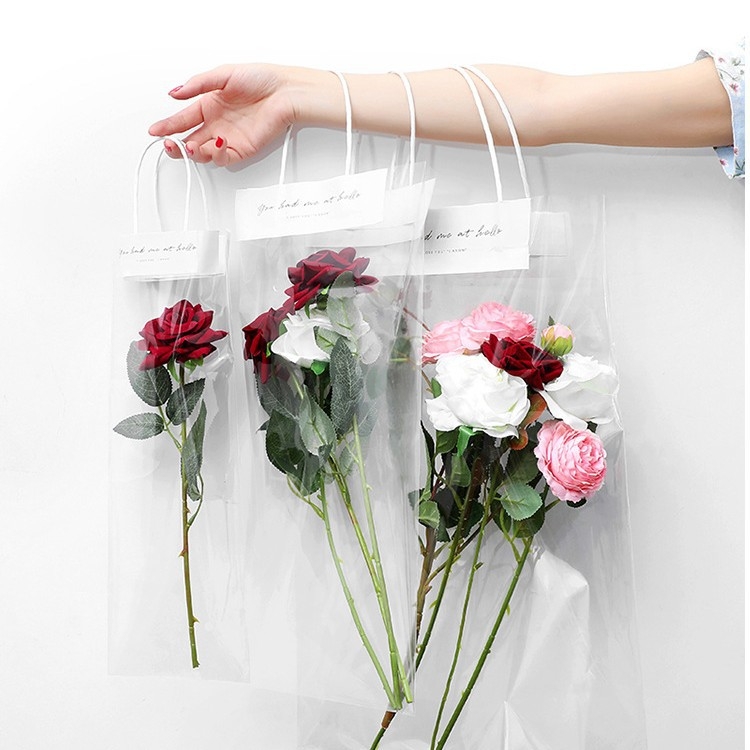 Pungi OPP pentru buchete, disponibile imediat, ambalaj final, tehnică de lipire, 10 bucăți