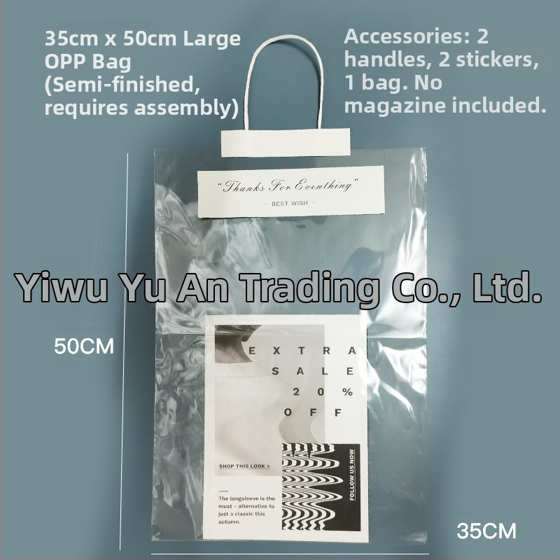 Pungi OPP pentru buchete, disponibile imediat, ambalaj final, tehnică de lipire, 10 bucăți