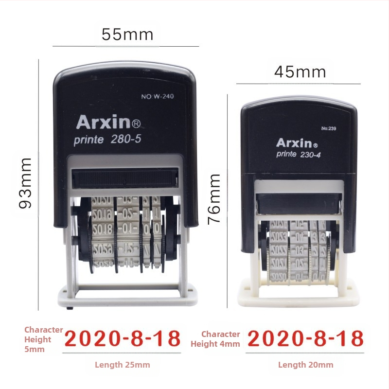 Dátumová pečiatka — návrat atramentu; tlačenie dátumu s spätným atramentom (Materiál: Plast; Tvar: Tlačenie dátumu; Použitie: Tlačenie dátumu; Funkcie: Návrat atramentu)