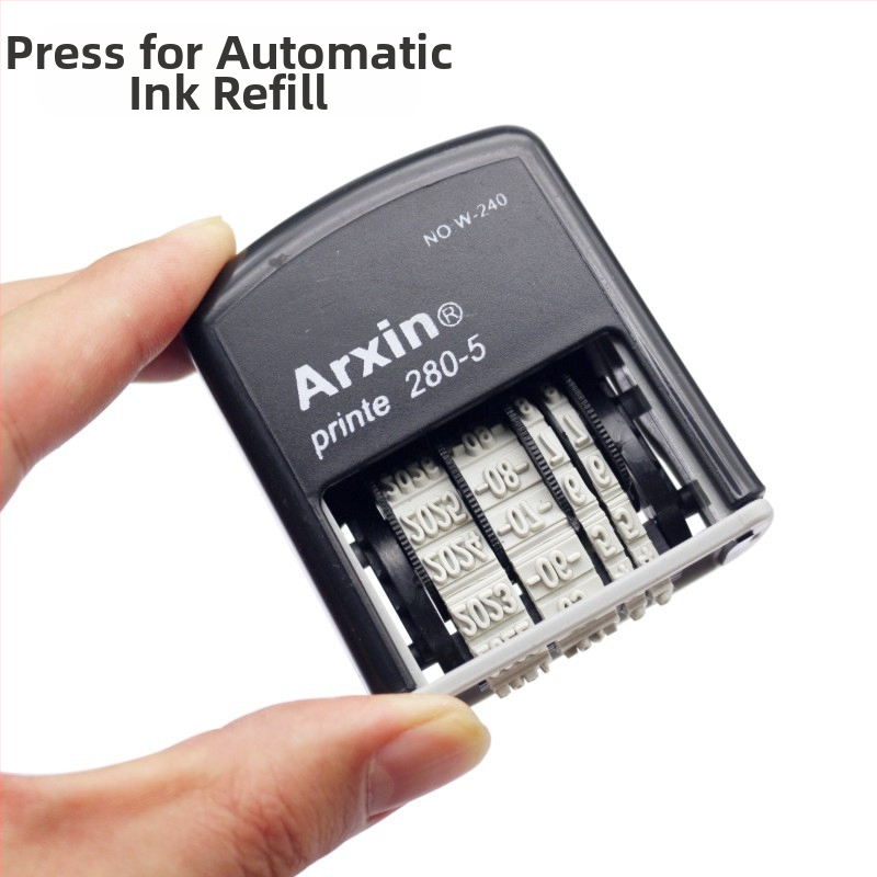 Dátumová pečiatka — návrat atramentu; tlačenie dátumu s spätným atramentom (Materiál: Plast; Tvar: Tlačenie dátumu; Použitie: Tlačenie dátumu; Funkcie: Návrat atramentu)