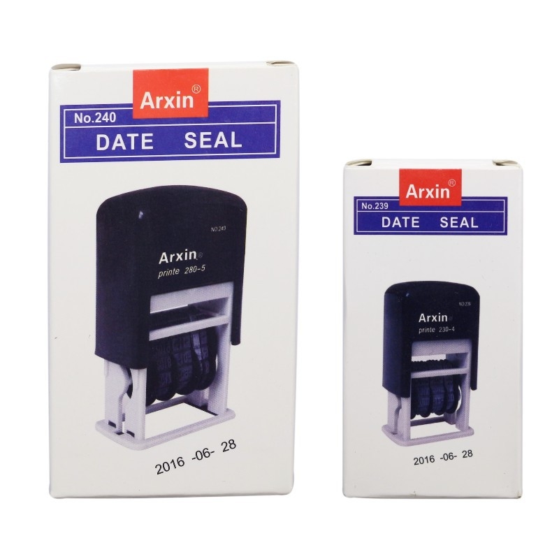 Печат за датиране — връщане на мастило; дата печат (Материал: пластмаса; Характеристики: връщане на мастило; Форма: печат за дата; Използване: отпечатване на дата)