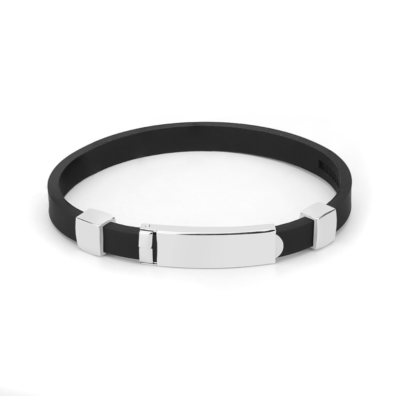 Szilikon karkötő, uniszex, geometriai kialakítás, Germanite beépítés, sport célokra