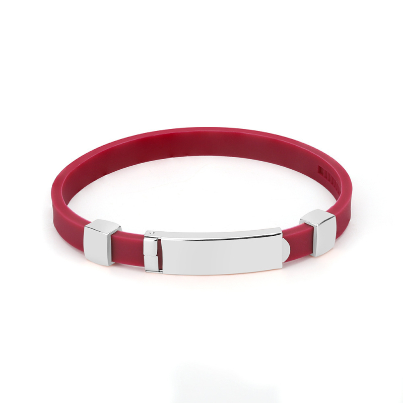 Szilikon karkötő, uniszex, geometriai kialakítás, Germanite beépítés, sport célokra