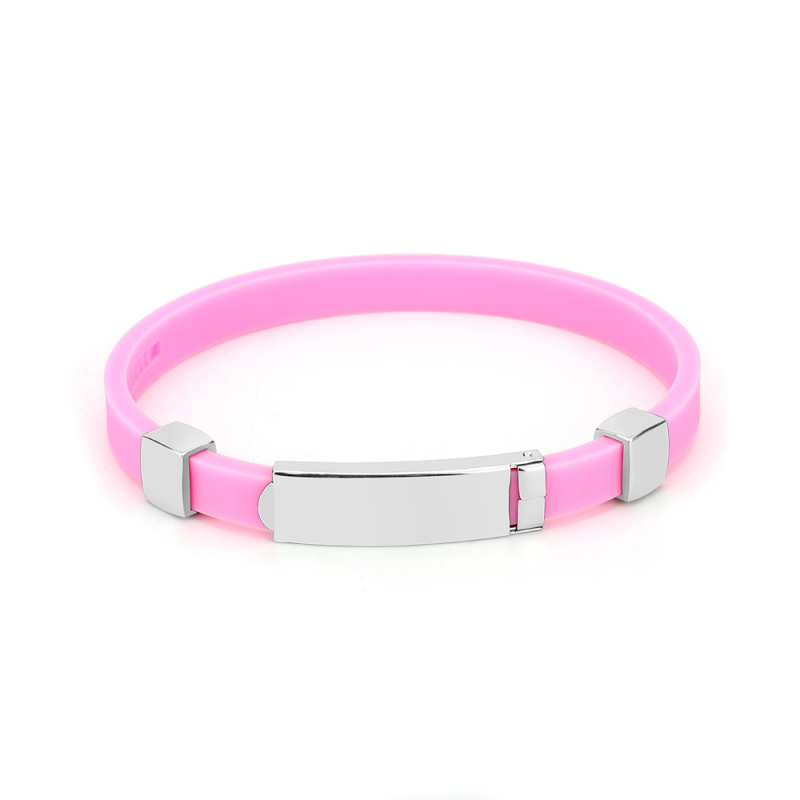 Szilikon karkötő, uniszex, geometriai kialakítás, Germanite beépítés, sport célokra