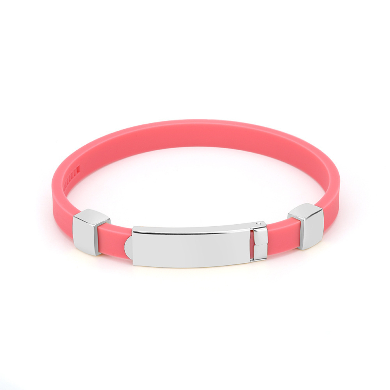 Szilikon karkötő, uniszex, geometriai kialakítás, Germanite beépítés, sport célokra