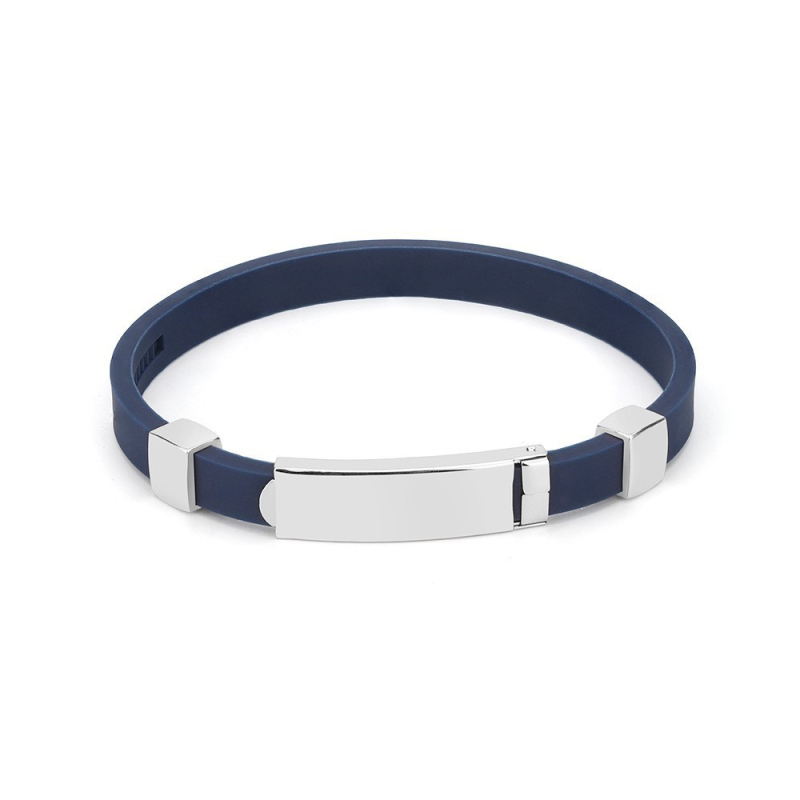 Szilikon karkötő, uniszex, geometriai kialakítás, Germanite beépítés, sport célokra