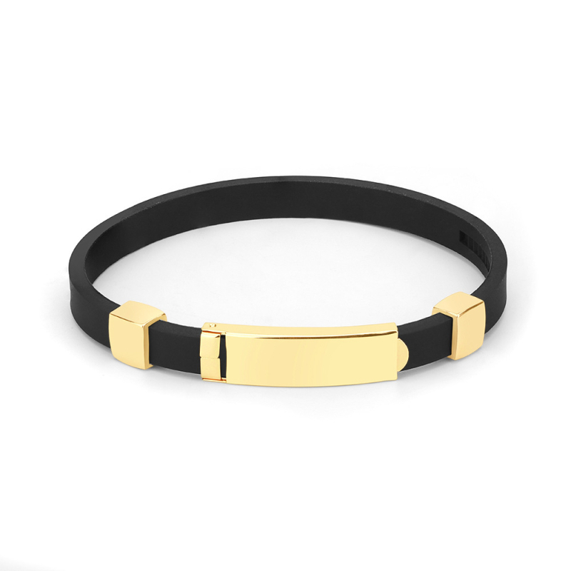 Szilikon karkötő, uniszex, geometriai kialakítás, Germanite beépítés, sport célokra