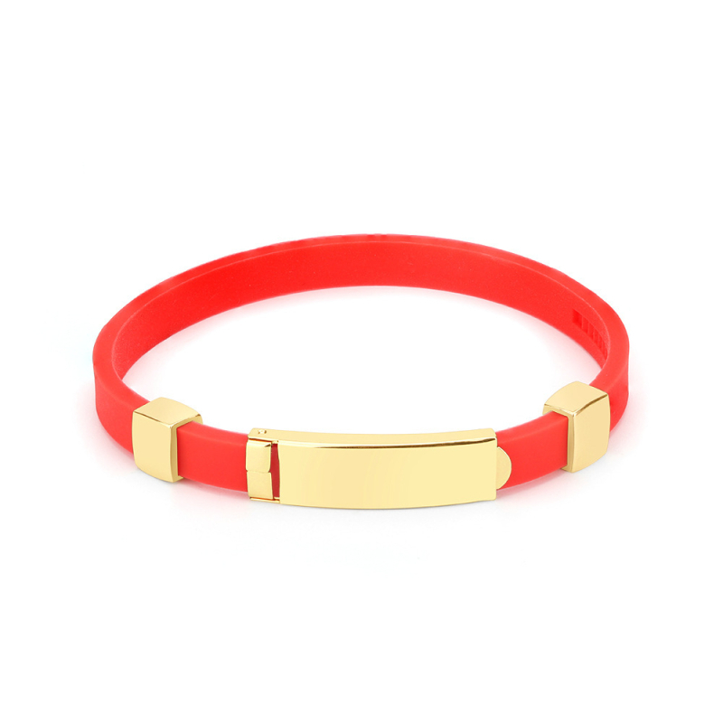 Szilikon karkötő, uniszex, geometriai kialakítás, Germanite beépítés, sport célokra