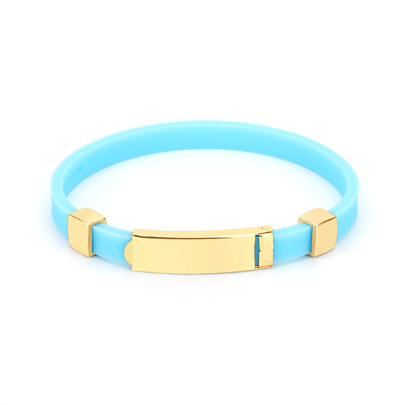 Szilikon karkötő, uniszex, geometriai kialakítás, Germanite beépítés, sport célokra