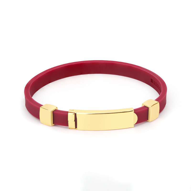 Szilikon karkötő, uniszex, geometriai kialakítás, Germanite beépítés, sport célokra