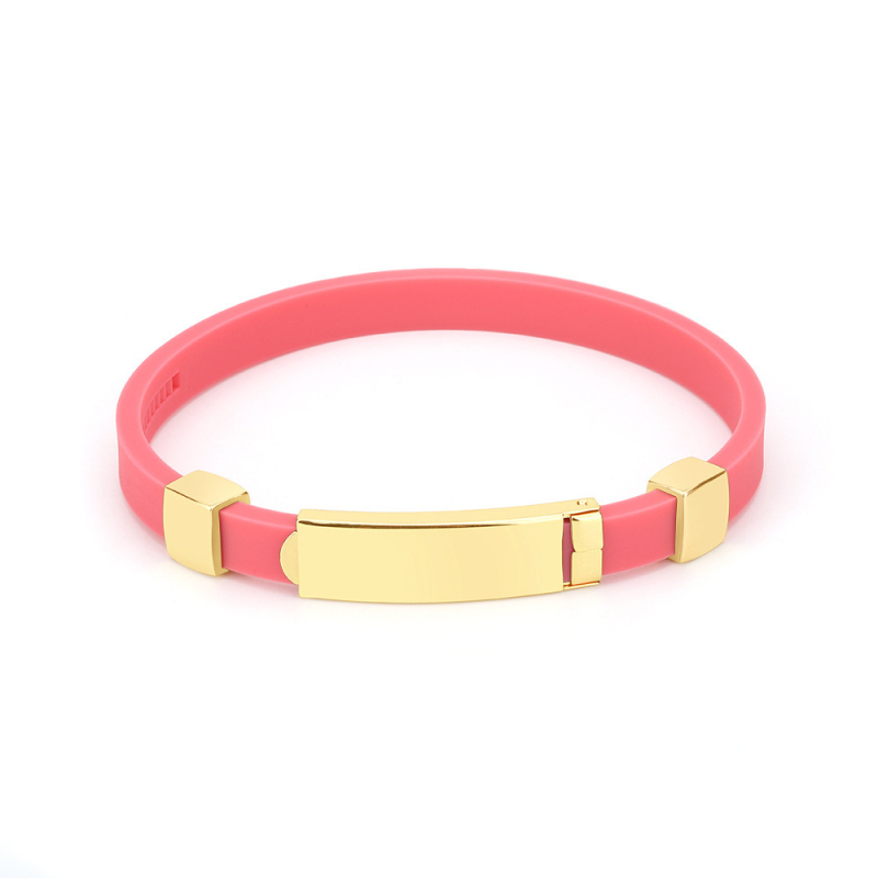 Szilikon karkötő, uniszex, geometriai kialakítás, Germanite beépítés, sport célokra