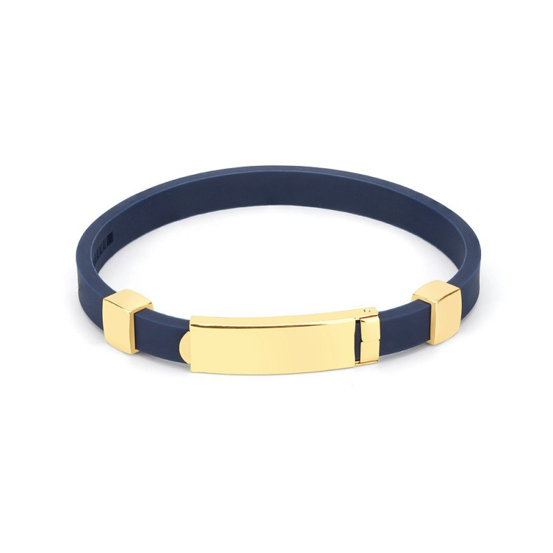 Szilikon karkötő, uniszex, geometriai kialakítás, Germanite beépítés, sport célokra