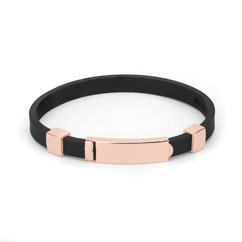 Szilikon karkötő, uniszex, geometriai kialakítás, Germanite beépítés, sport célokra