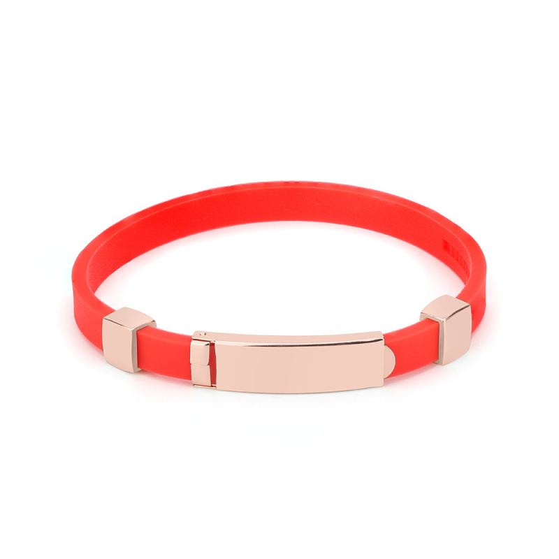 Szilikon karkötő, uniszex, geometriai kialakítás, Germanite beépítés, sport célokra