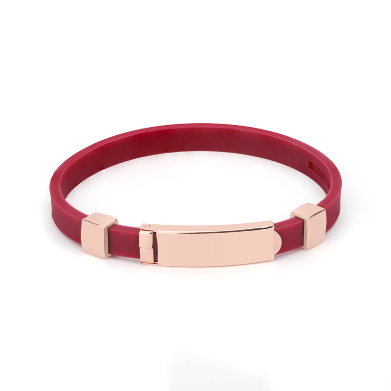 Szilikon karkötő, uniszex, geometriai kialakítás, Germanite beépítés, sport célokra