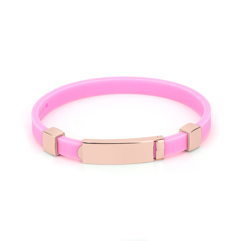 Szilikon karkötő, uniszex, geometriai kialakítás, Germanite beépítés, sport célokra