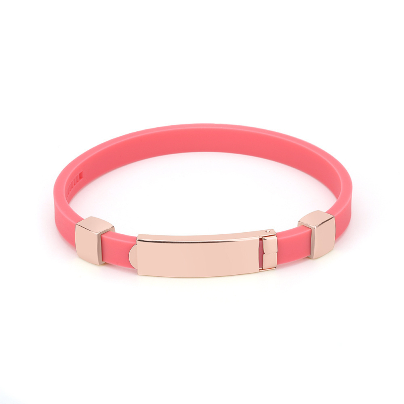 Szilikon karkötő, uniszex, geometriai kialakítás, Germanite beépítés, sport célokra