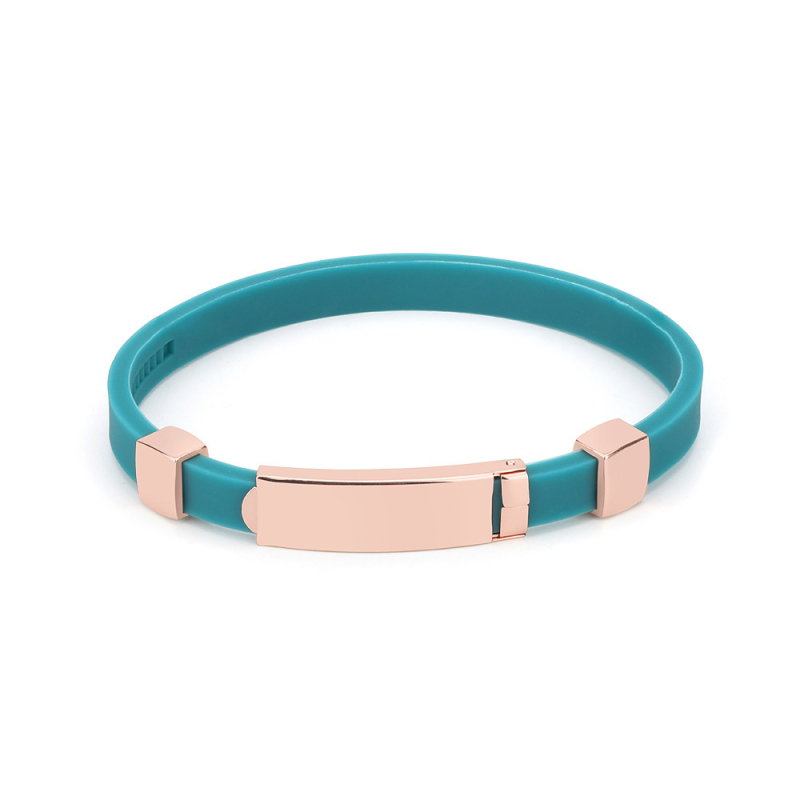 Szilikon karkötő, uniszex, geometriai kialakítás, Germanite beépítés, sport célokra