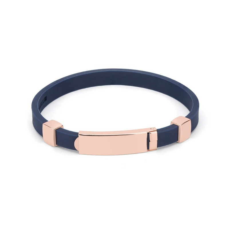 Szilikon karkötő, uniszex, geometriai kialakítás, Germanite beépítés, sport célokra