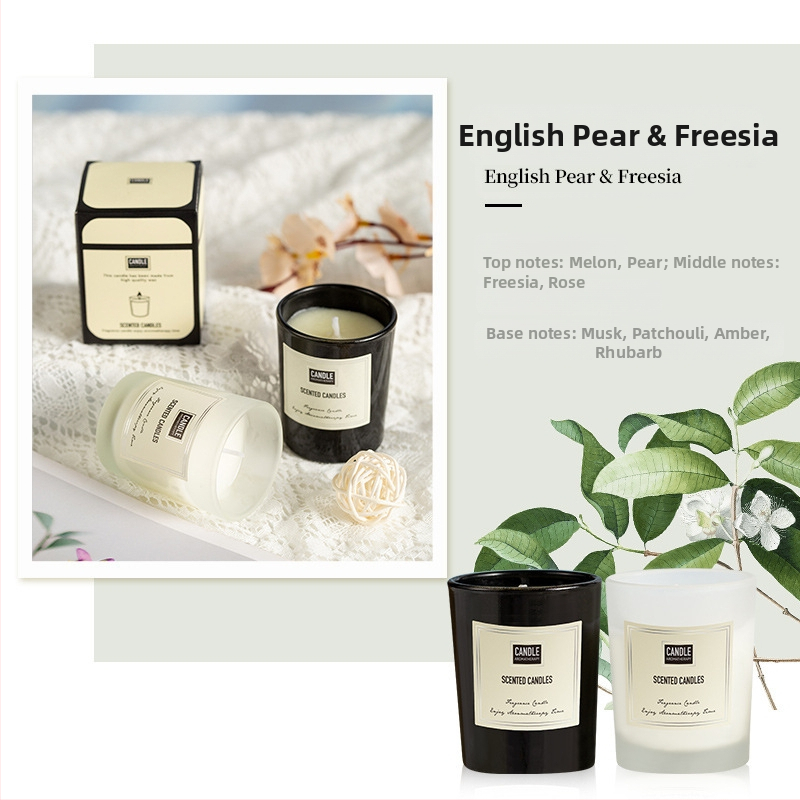 Aromaterapijas svece no sojas vaska, rokdarbs, cilindriska forma, OEM pielāgošana