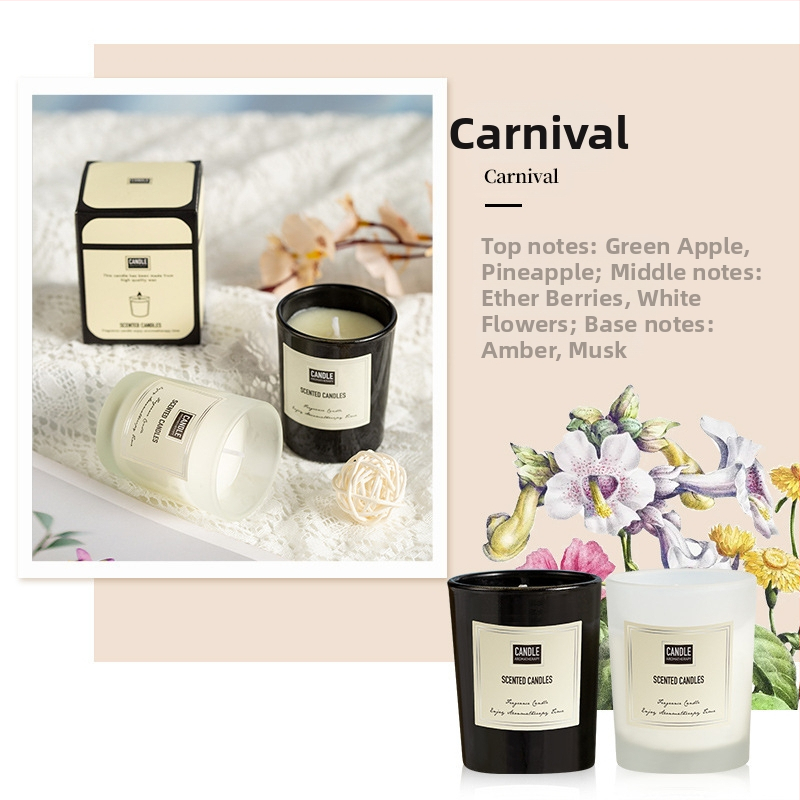 Aromaterapijas svece no sojas vaska, rokdarbs, cilindriska forma, OEM pielāgošana