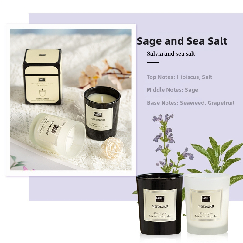 Aromaterapijas svece no sojas vaska, rokdarbs, cilindriska forma, OEM pielāgošana