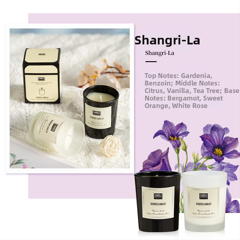 Aromaterapijas svece no sojas vaska, rokdarbs, cilindriska forma, OEM pielāgošana