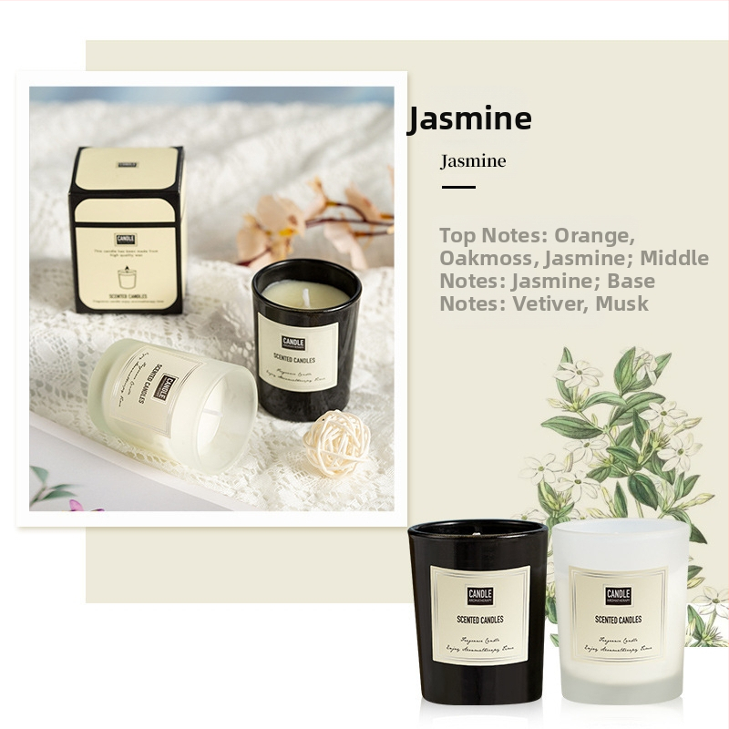 Aromaterapijas svece no sojas vaska, rokdarbs, cilindriska forma, OEM pielāgošana