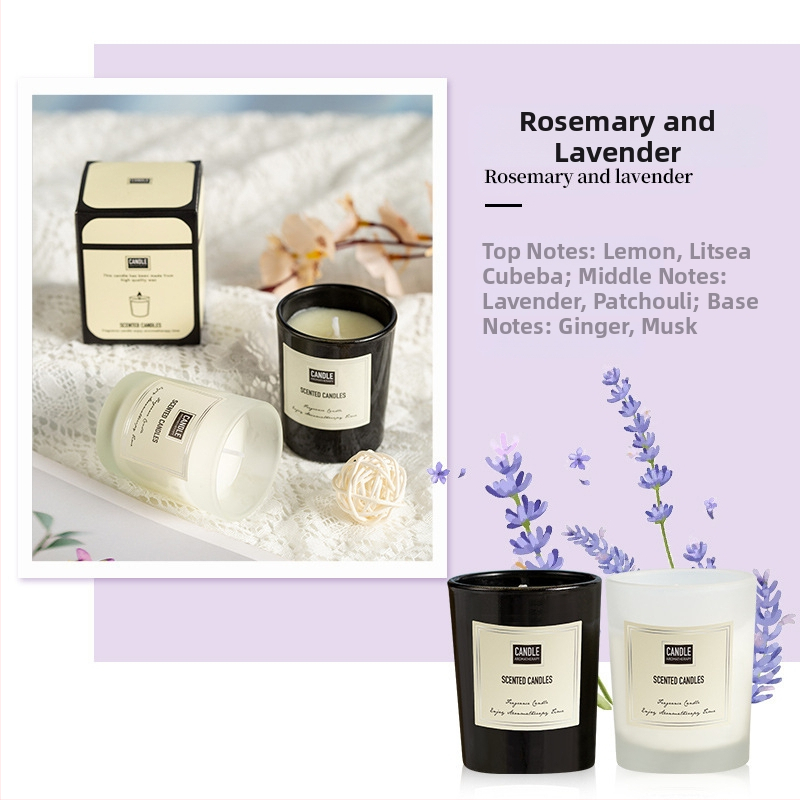 Aromaterapijas svece no sojas vaska, rokdarbs, cilindriska forma, OEM pielāgošana