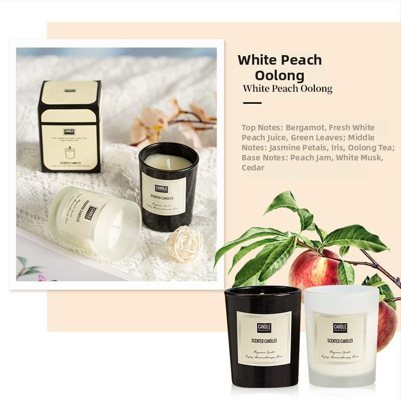 Aromaterapijas svece no sojas vaska, rokdarbs, cilindriska forma, OEM pielāgošana