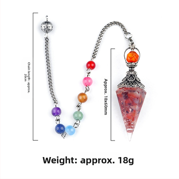 Pandantiv din piatră semiprețioasă naturală, formă conică hexagonală, prelucrare: șlefuire și lustruire (Specificații cruciale: pietre semiprețioase; formă conică hexagonală; șlefuire și lustruire)