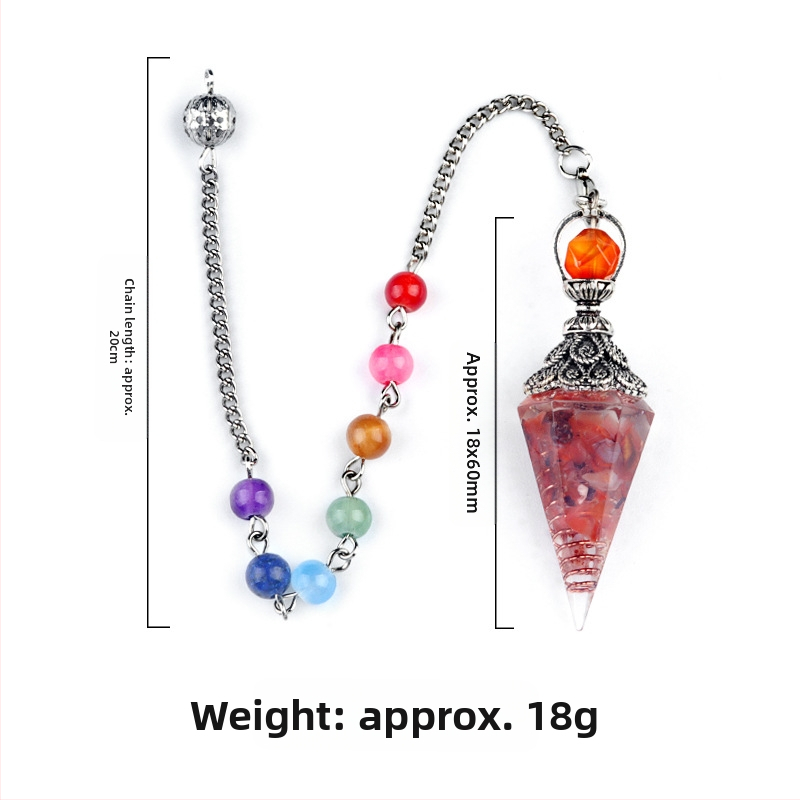 Висулка с полускъпоценни камъни, шестоъглена конусна форма, обработка: шлайфане и полиране (Критични спецификации: полускъпоценни камъни; шестоъглена конусна форма; шлайфане и полиране)