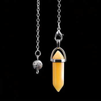 Κολιέ με εξάγωνο κρεμαστό από τεχνητό κρύσταλλο, γεωμετρικό στυλ, γυαλιστερή επιφάνεια