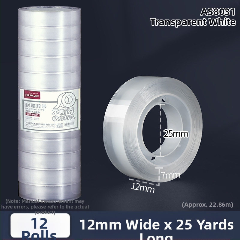 Transparentni držač trake s rezačom, plastični, model NO.6-NO.9, promjer osovine 25 mm, širina trake do 22 mm, neto težina 500 g