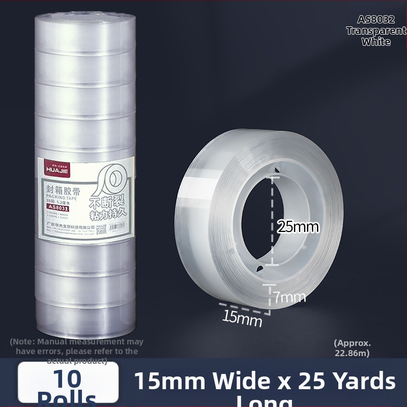 Transparentni držač trake s rezačom, plastični, model NO.6-NO.9, promjer osovine 25 mm, širina trake do 22 mm, neto težina 500 g