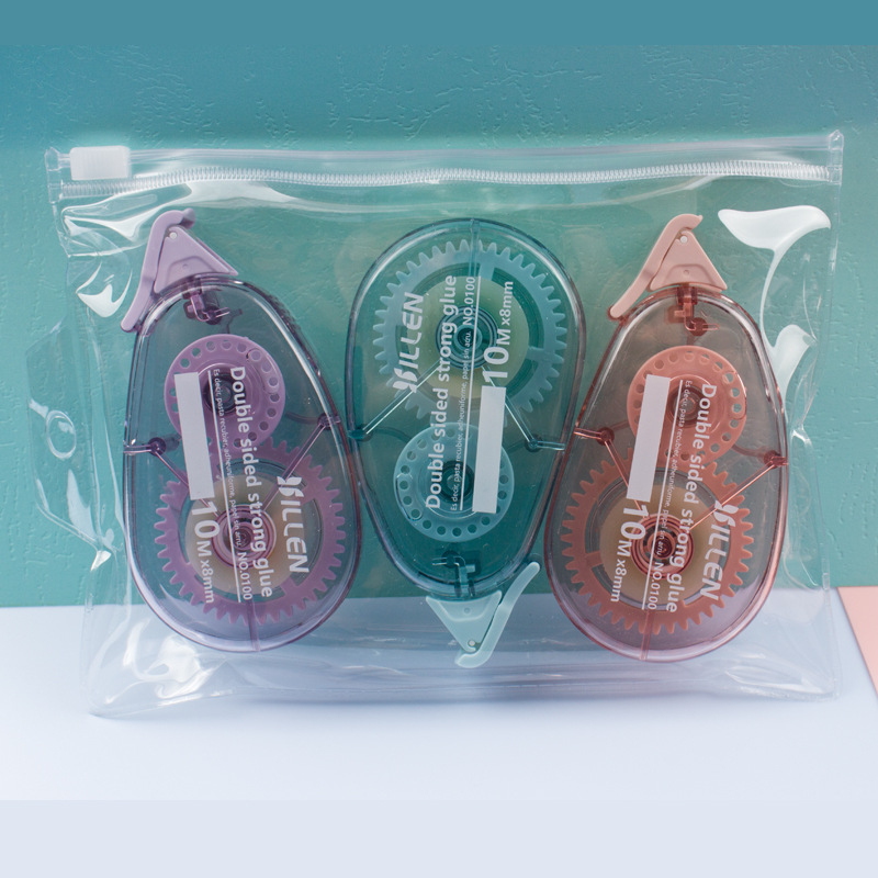 Σετ κόλλας με σημείων διόρθωσης και διπλής όψεως ταινία — ακρυλικό κολλητικό επί PET φιλμ, πάχος 1.8, για διακόσμηση σημειωματάριων, δυνατότητα εκτύπωσης λογότυπου